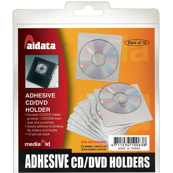 AIDATA CD01A-10 ADHESIVE CD HOLDER - Dabbous Mega Supplies