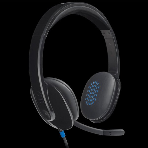 LOGITECH H540 HEADSET - USB - BUILT IN EQUALIZER - NOISE CANCELLING MICROPHONE - ON EAR CONTROLS - FOR MUSIC AND PC CALLS