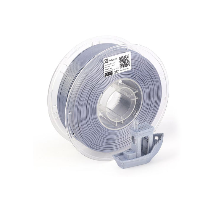 Dabbous Mega Supplies 1.75mm 3D printer filament in gray with a 3D printed boat model