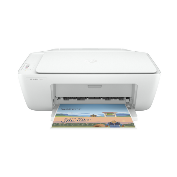 HP 2320 DeskJet printer printing colorful documents with a sleek design and user-friendly interface