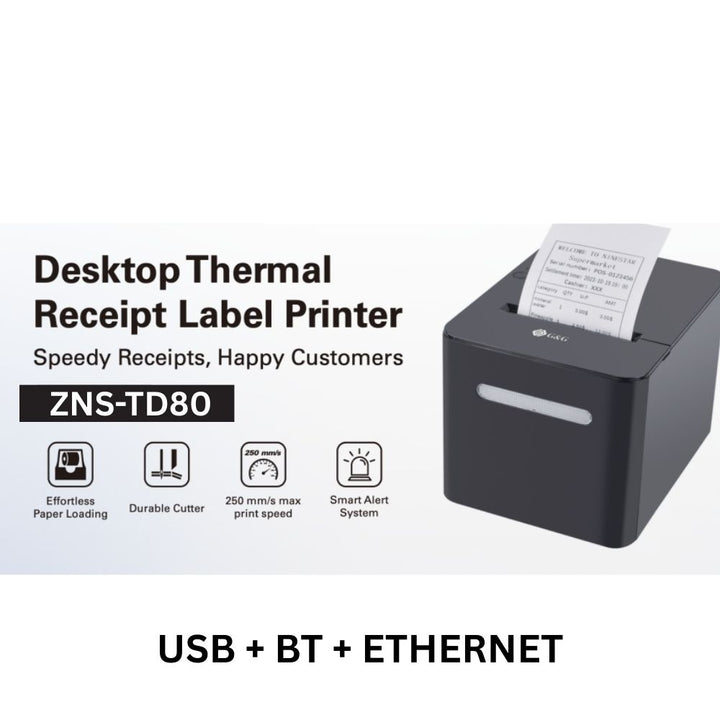 TPL TD-80 UBWE THERMAL RECEIPT PRINTER with durable design and smart alert system for efficient printing