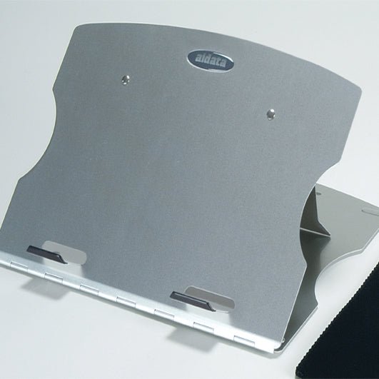 AIDATA LHA3 adjustable laptop stand by Dabbous Mega Supplies in silver for ergonomic computer use