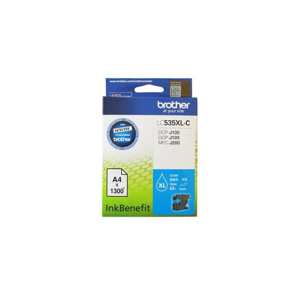 Brother LC535 LC539 original ink cartridge cyan color for Brother printers sold by Dabbous Mega Supplies