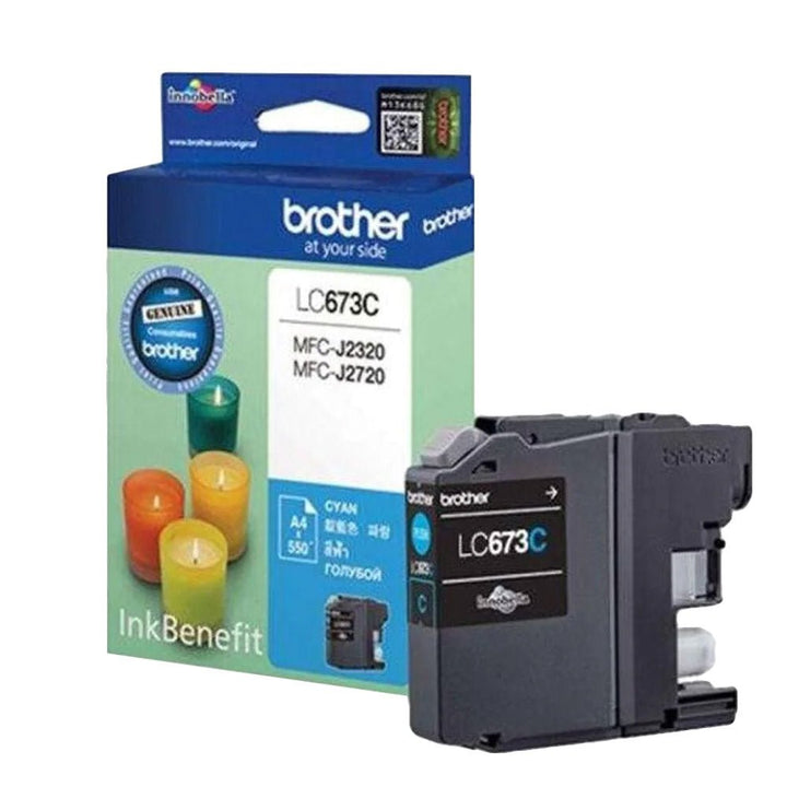 Brother LC673 original ink cartridge cyan color printer ink by Dabbous Mega Supplies
