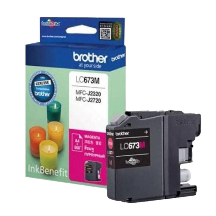 Brother LC673 original ink cartridge magenta color compatible with MFC-J2320 and MFC-J2720 printers