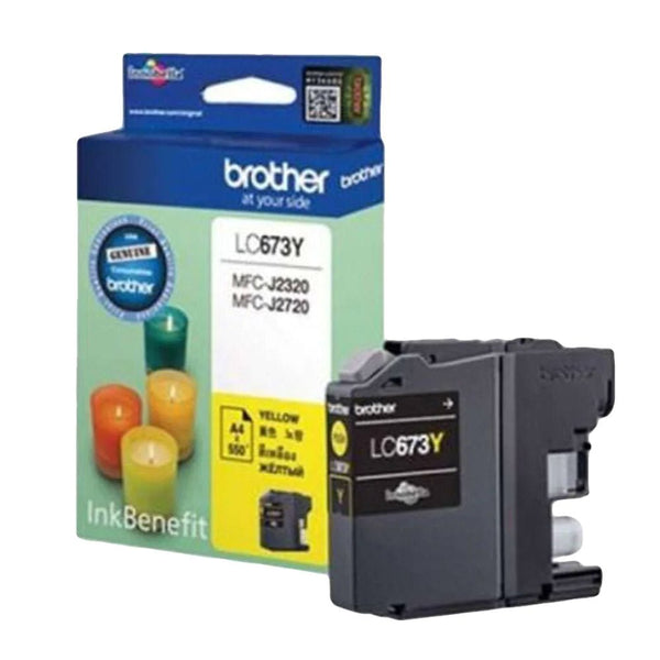 Brother LC673 original ink cartridge yellow with packaging from Dabbous Mega Supplies