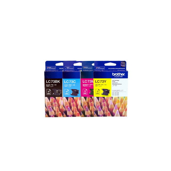 Brother LC73 ORIGINAL ink cartridge set in black cyan magenta and yellow by Dabbous Mega Supplies