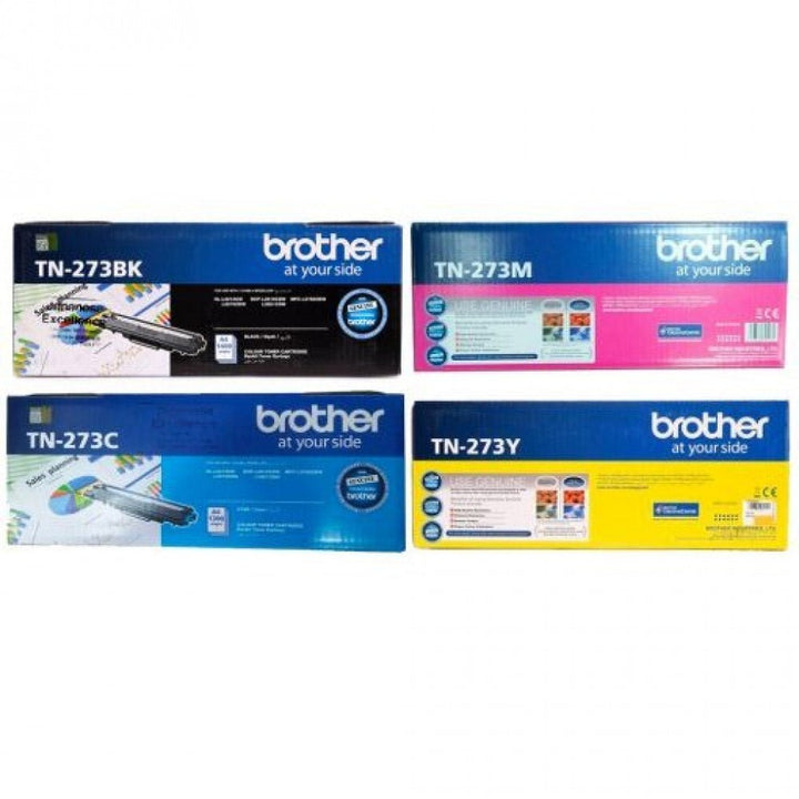 Brother TN273 original toner cartridge set including black cyan magenta and yellow for printers