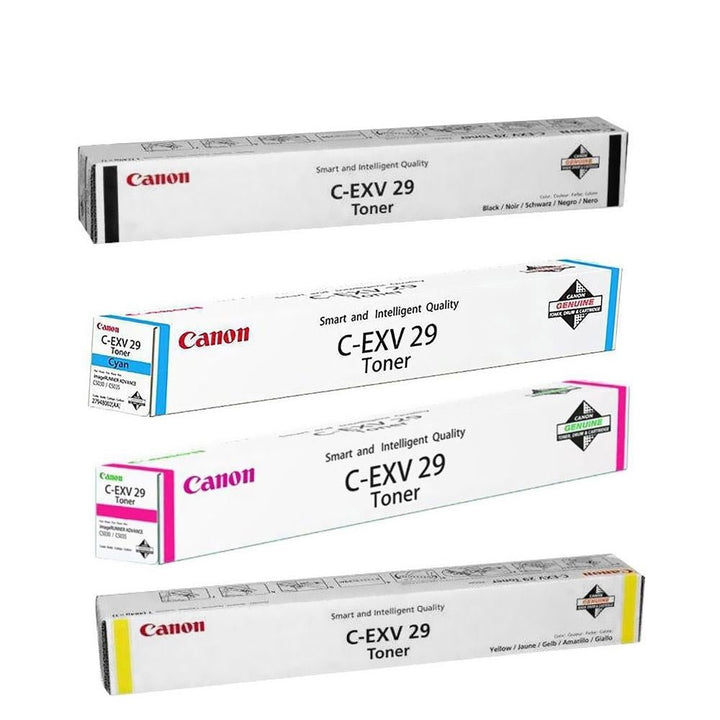 Canon CEXV29 original toner set in black cyan magenta and yellow for high quality printing