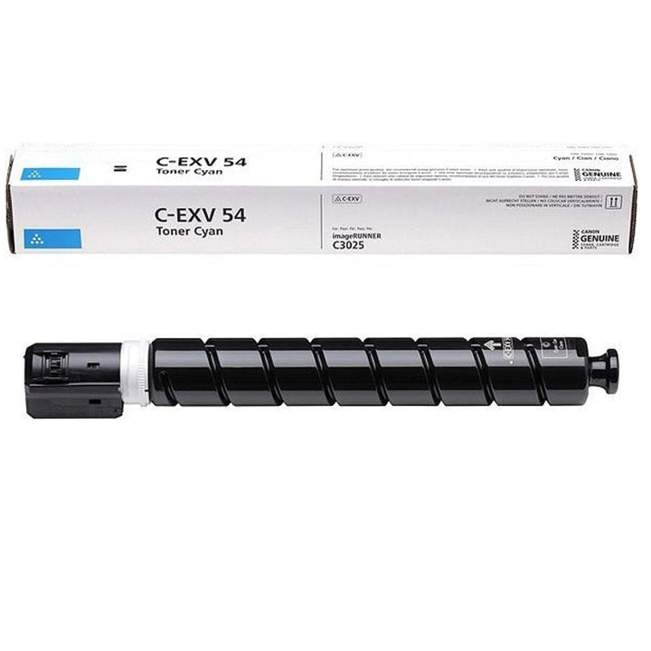 Canon CEXV54 original toner cyan cartridge with packaging from Dabbous Mega Supplies
