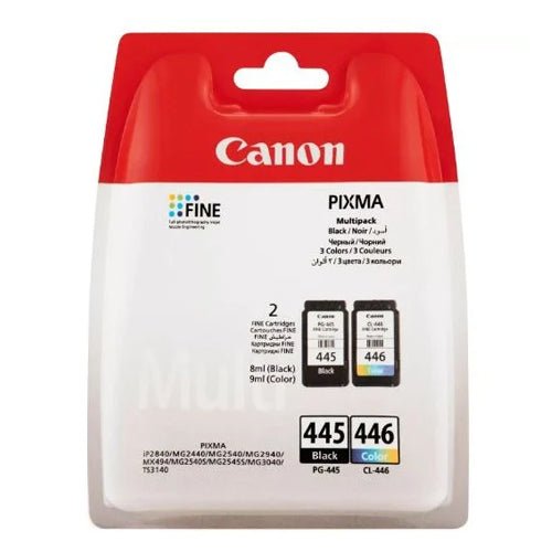 Canon PG445 & CL446 ink cartridge multipack with black and color ink for PIXMA printersxjjjjjjjj