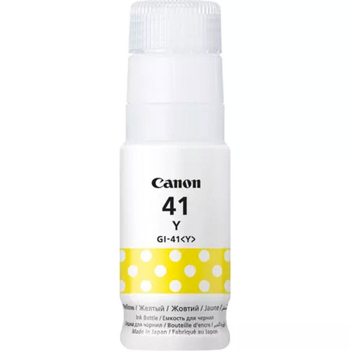 Canon Pixma GI-41 ink refill yellow bottle with white cap for printer ink replacement