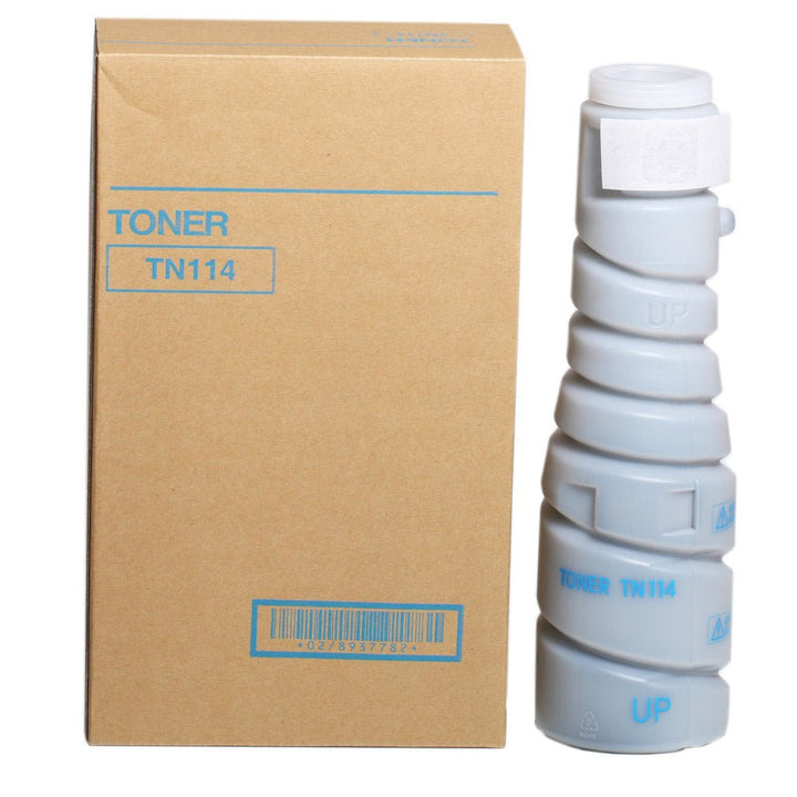 Dabbous Mega Supplies compatible TN114 toner cartridge with brown box and gray toner bottle