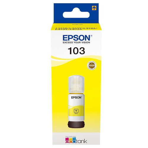 Epson 103 original ink bottle yellow for EcoTank printers from Dabbous Mega Supplies