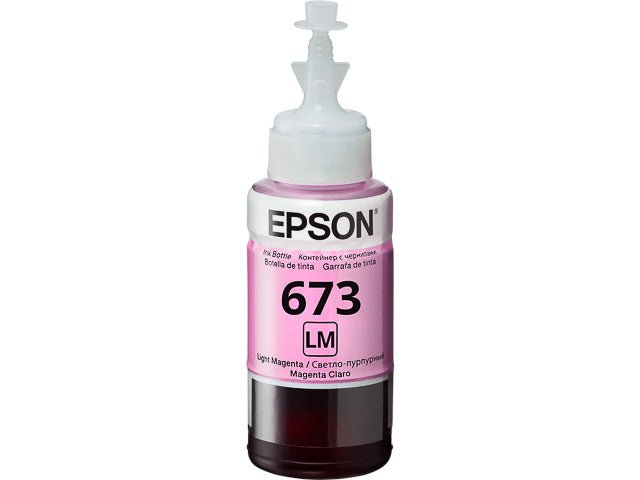 Epson T673 original ink Light Magenta bottle from Dabbous Mega Supplies for printer refill