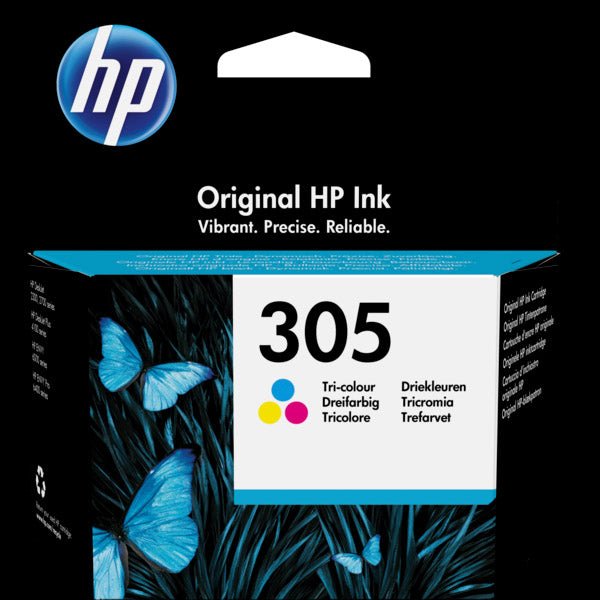 HP 305 original ink cartridge tri-color printer ink box by Dabbous Mega Supplies