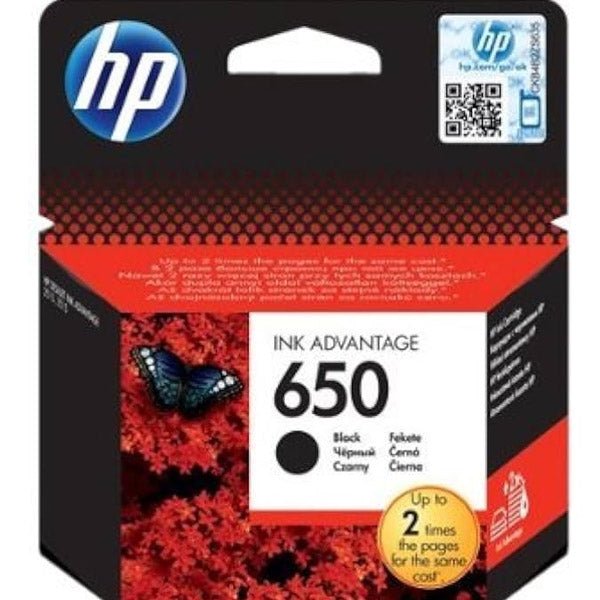 HP 650 original ink cartridge black by Dabbous Mega Supplies for high quality printing