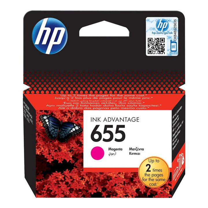 HP 655 original ink cartridge magenta ink for inkjet printer by Dabbous Mega Supplies