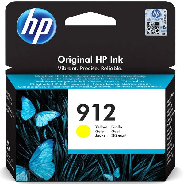 Dabbous Mega Supplies HP 912 original ink cartridge yellow for inkjet printer vibrant and precise