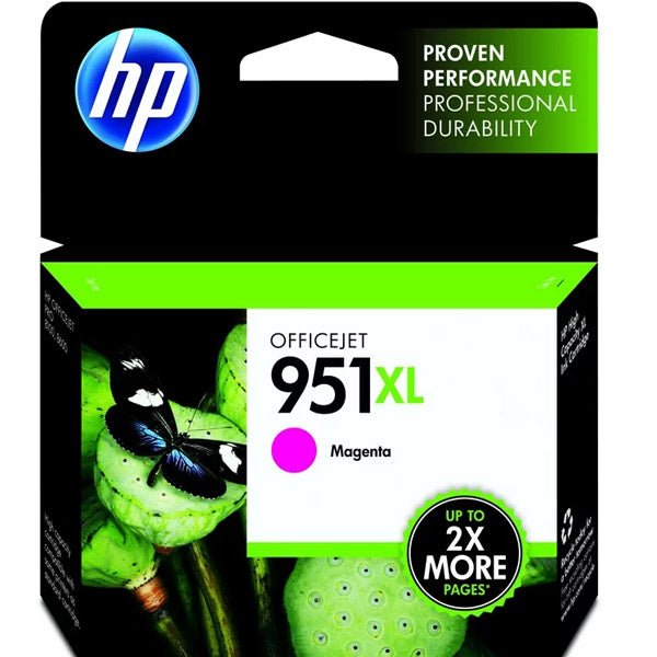 HP 950 951 ink for OfficeJet Pro magenta cartridge box with proven performance and professional durability
