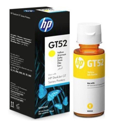 HP GT52 original ink bottle in yellow with box for HP DeskJet GT series printers