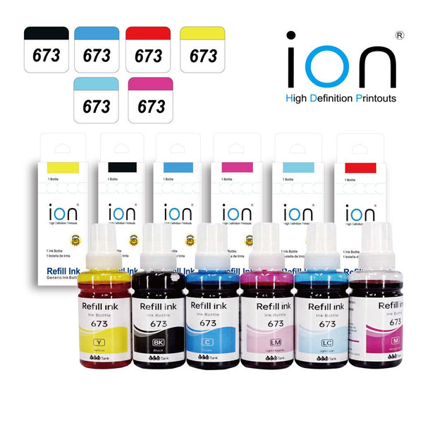 Dabbous Mega Supplies Epson T673 compatible ink set with vibrant colors for high-definition print quality