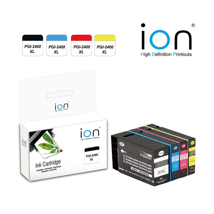 PGI2400XL compatible ink cartridge set with vibrant colors for high-quality printing