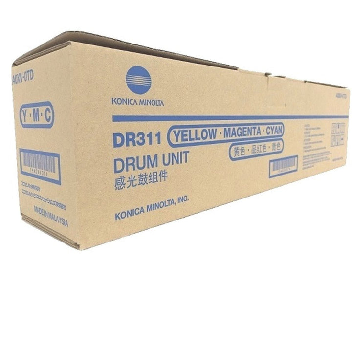 Konica DR311BK original drum unit box in brown with blue text from Dabbous Mega Supplies