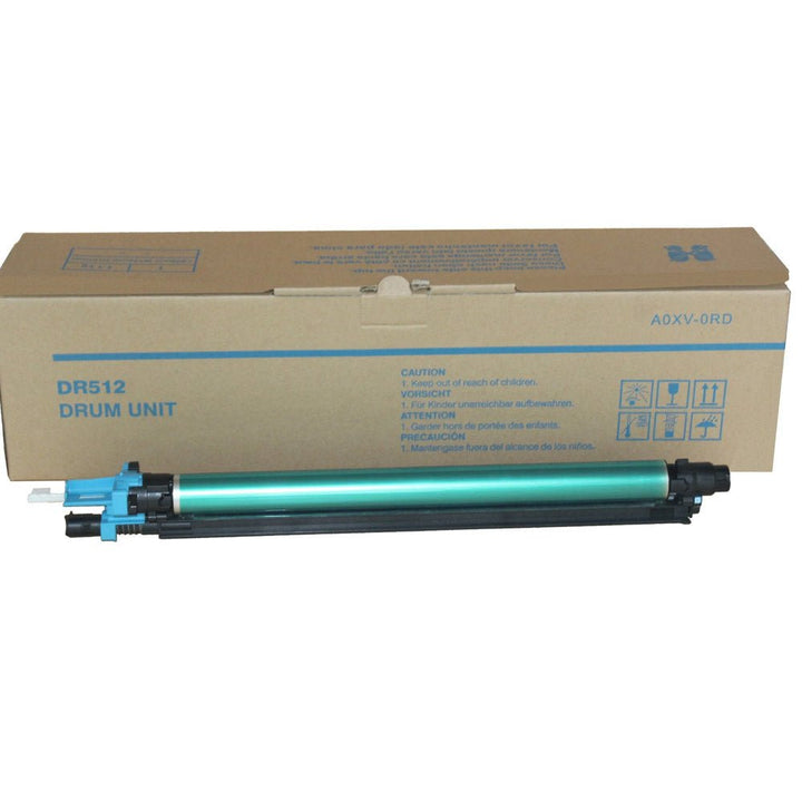 Konica DR512K compatible drum unit toner cartridge with packaging from Dabbous Mega Supplies
