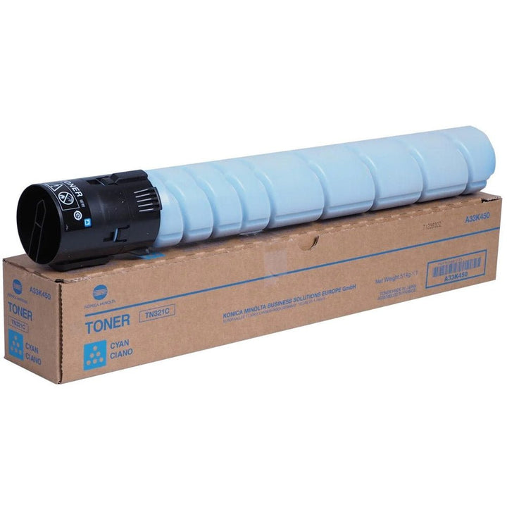 Konica TN321 original toner cartridge in cyan for printers from Dabbous Mega Supplies