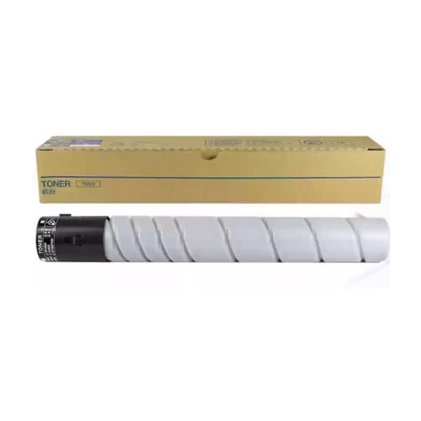 Konica TN323 original toner cartridge with beige packaging from Dabbous Mega Supplies
