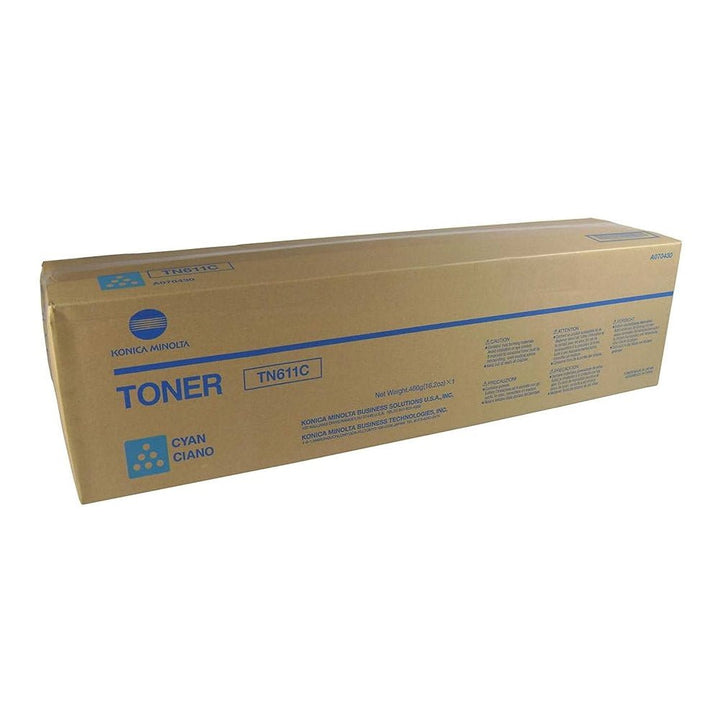 KONICA TN611 original toner cartridge cyan color in cardboard box from Dabbous Mega Supplies