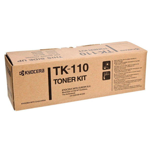 KYOCERA TK110 original toner kit box from Dabbous Mega Supplies for printer replacement