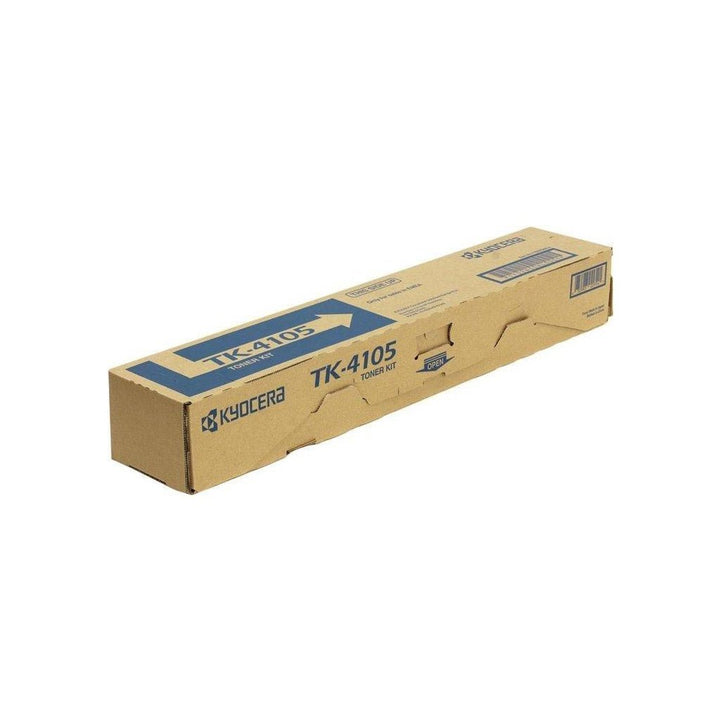 Dabbous Mega Supplies KYOCERA TK4105 original toner in a long cardboard box for printer use