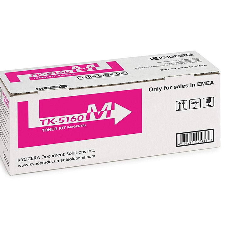 Kyocera TK5160 original toner cartridge magenta box from Dabbous Mega Supplies for printer toner