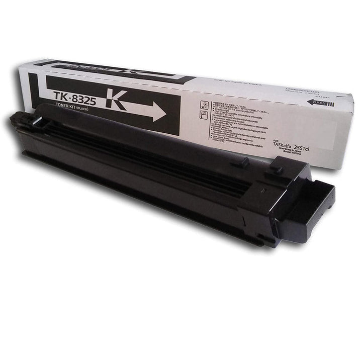 Kyocera TK8325 compatible toner cartridge from Dabbous Mega Supplies in original packaging