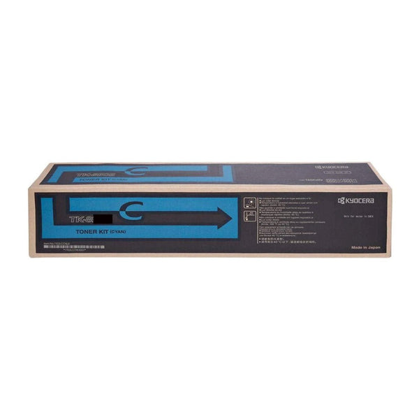 Dabbous Mega Supplies KYOCERA TK8600 original toner cyan printer toner kit in black and blue box